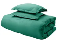 Bettwäsche-Set PARKROSE 200 x 200 cm Baumwollsatin Grün_1060029