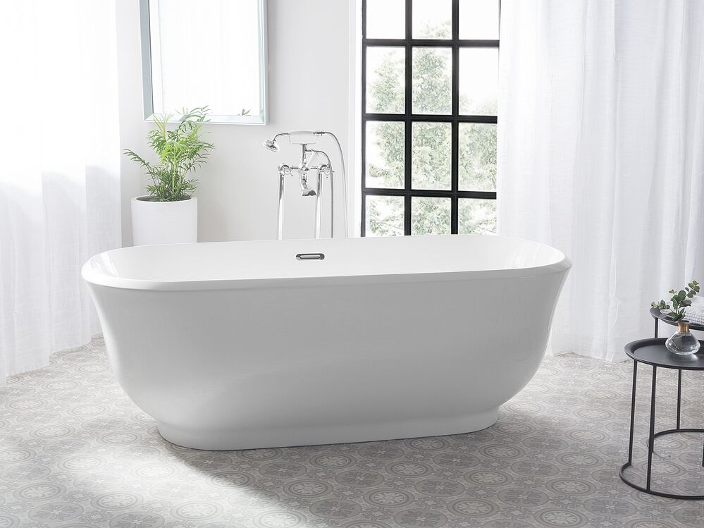 Freistehende Badewanne TESORO 170 x 77 cm Weiß