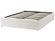 Ottoman Bed without Headboard DINAN Boucle Off-White 120 x 200 cm (EU Small Double)_1188202