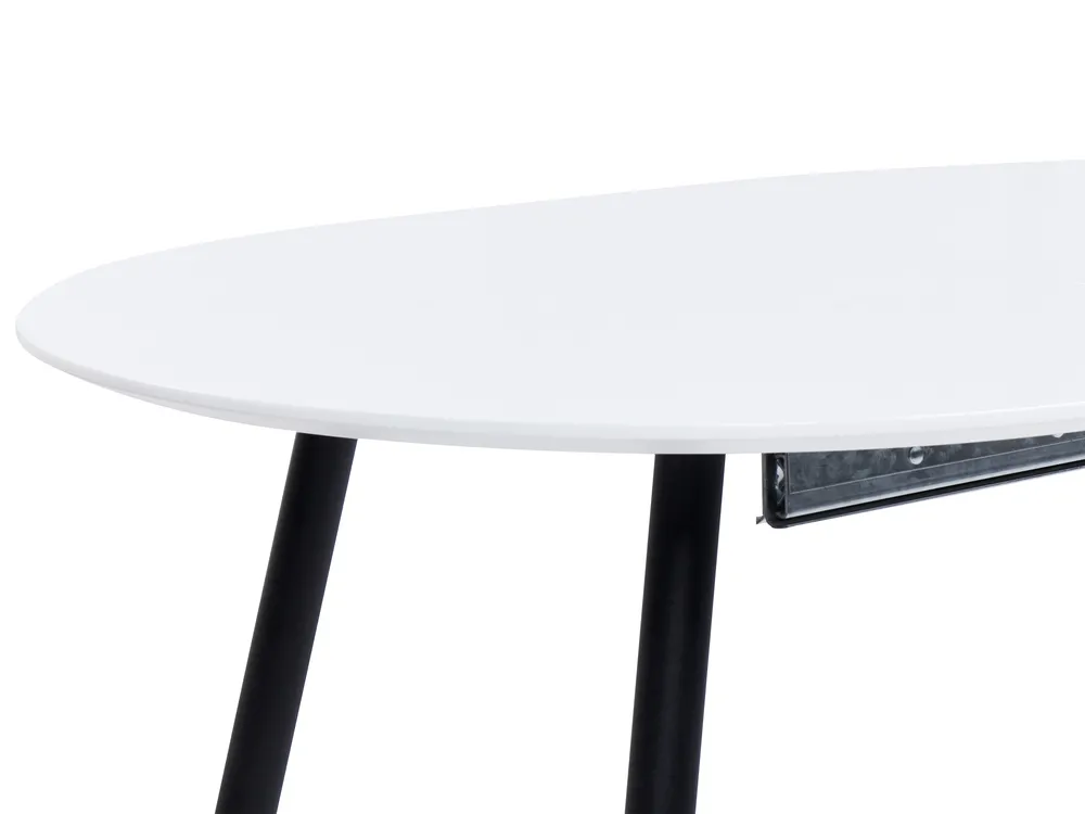 Ausziehbarer Esstisch STAVERTON Weiß 120/160 cm 80 cm_886428