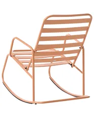 Garten-Schaukelstuhl TURI Metall Goldbraun_1020863