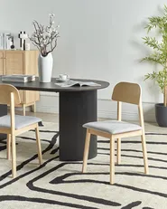 Set of 2 Dining Chairs SCANDIA Wood Light Grey_945236