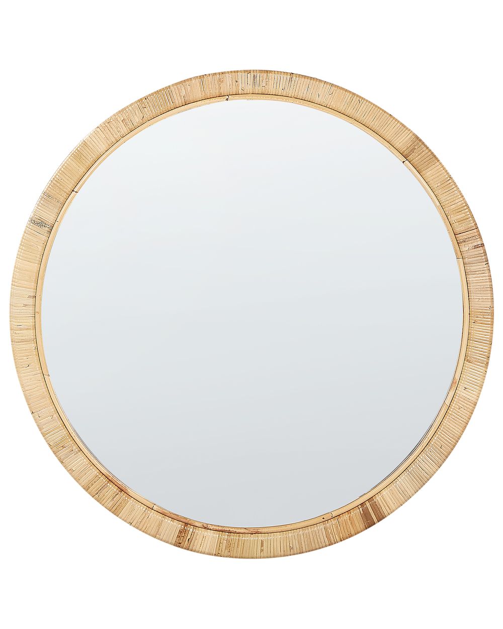 Wall Mirror ANLEZY 80 cm 80 cm Rattan Natural