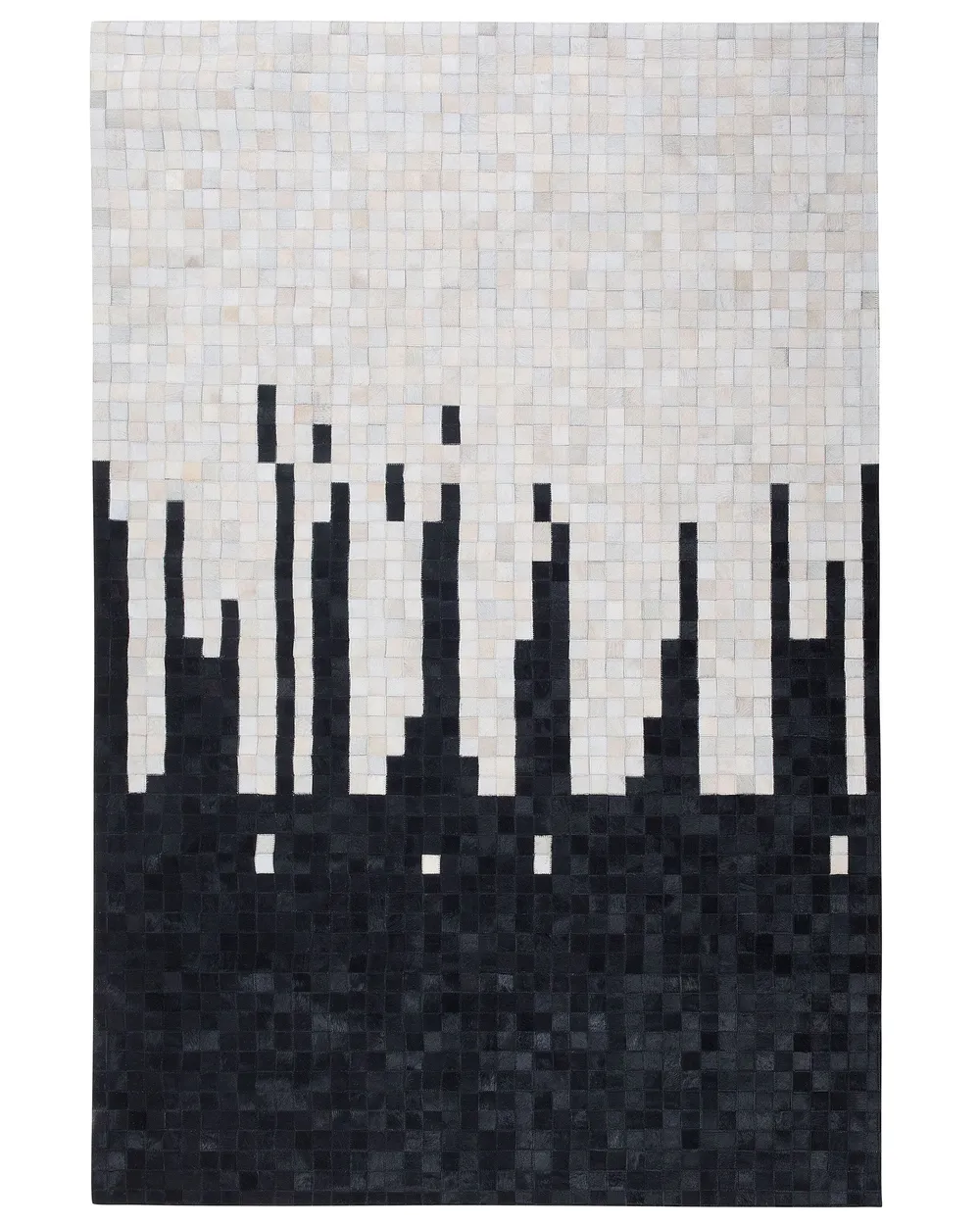 Teppich BOLU Schwarz 160 x 230 cm Echtleder_954149