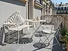 Bistro-Set mit Bank PAVIA Metall Cremeweiß
