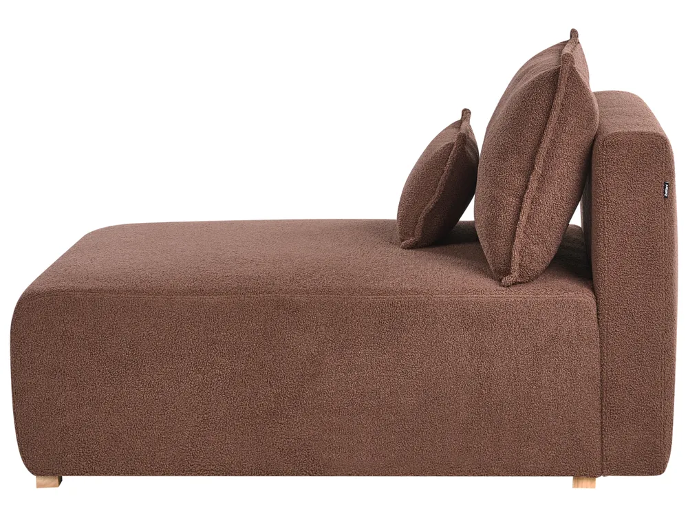 Modular Corner Sofa NERBO Boucle Brown Right Hand_1034385