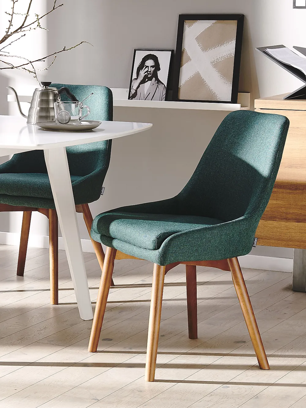 Set of 2 Dining Chairs MELFORT Dark Green