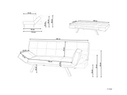 Schlafsofa 3-Sitzer BRISTOL Stoff Dunkelblau_742939