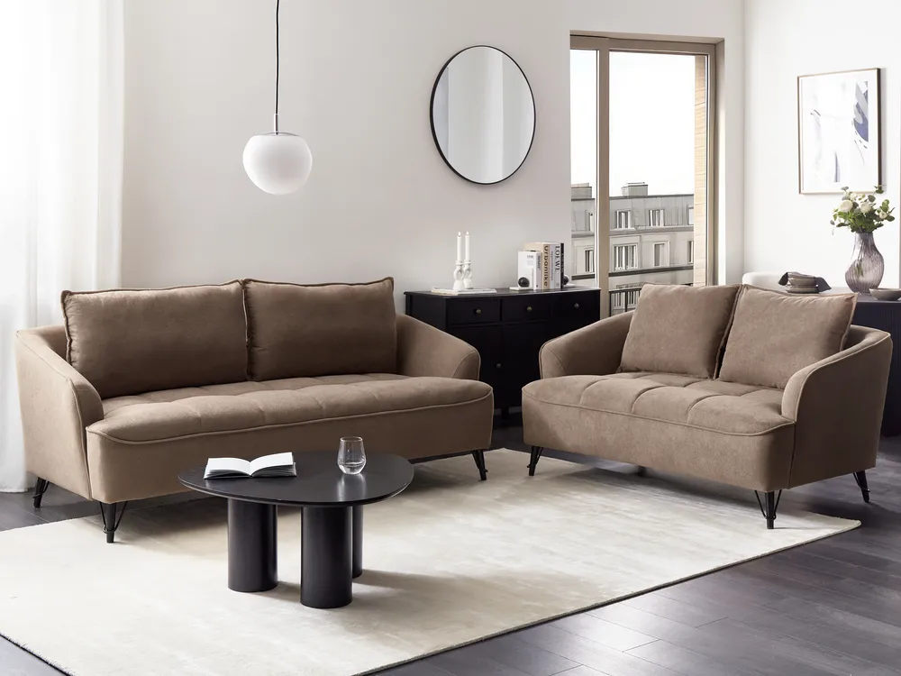 Sofa Set 5-Sitzer HOBRO Stoff Braun