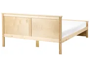 Bed DAUPHIN Pine Wood Light Brown 140 x 200 cm (EU Double)_1059826