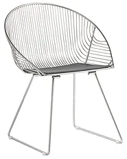 Set od 2 blagovaonske stolice AURORA Metal Srebrni_868118