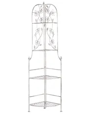 Eckregal BIELLA 35 cm 158 cm Metall Weiß_792353
