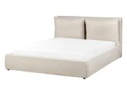 Postelja s prostorom za shranjevanje BAJONNA Svetlo bež 160 x 200 cm_912473