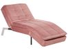 Chaiselongue LOIRET Samtstoff Rosa