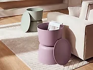 Set van 2 bijzettafels met opbergruimte ATACAMA 32/40 cm 32/40 cm Paars Groen_1172133