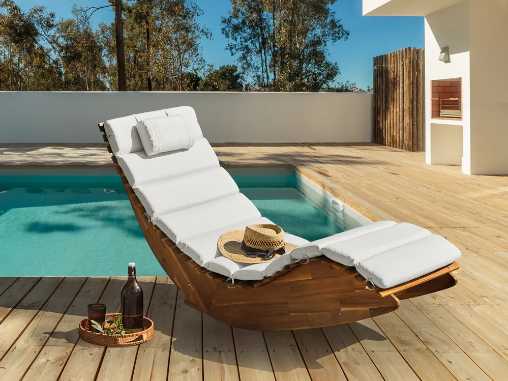 Liegenauflage BRESCIA PREMIUM 180 x 60 cm Cremeweiß