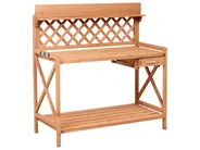 Potting Bench SPERLINGA 115 cm 116 cm Fir Wood Light Brown_1094899