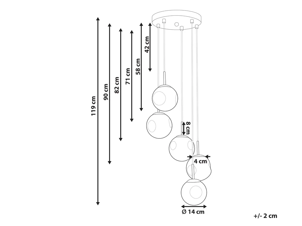 Pendant Lamp RALFES Glass Brass_868619