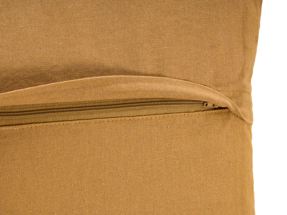Dekokissen 2er Set GOPI 30 x 50 cm Jute Beige Geometrisches Muster_1124997