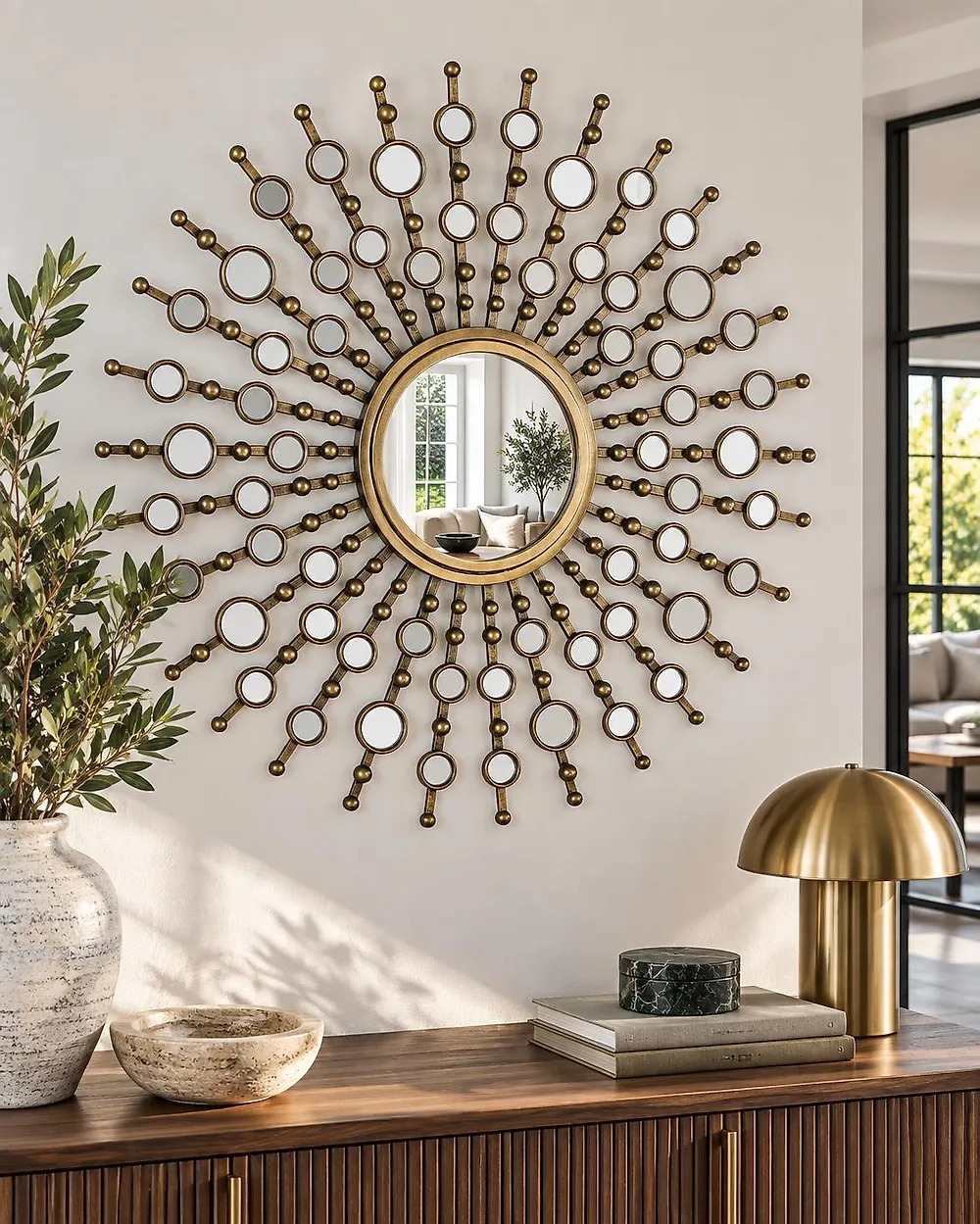 Wandspiegel BLOIS 70 cm 70 cm Metall Gold
