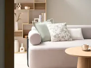 Set of 3 Decorative Cushions CANARIUM 30 x 50 cm 45 x 45 cm Cotton Green Solid_1041440