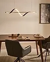 LED Hängeleuchte KHUTTI mit Fernbedienung mit Dimmer Metall Schwarz