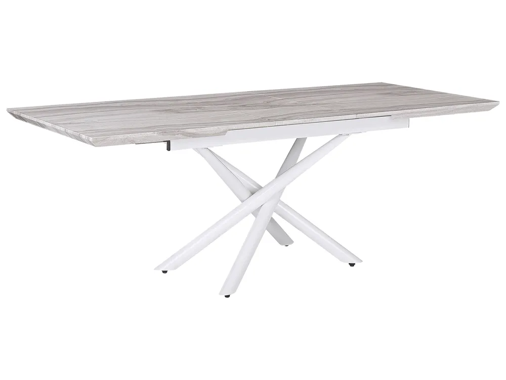 Ausziehbarer Esstisch MOIRA Weiß 160/200 cm 90 cm