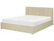 Bett mit Stauraum DREUX Stoff Beige 160 x 200 cm_861170