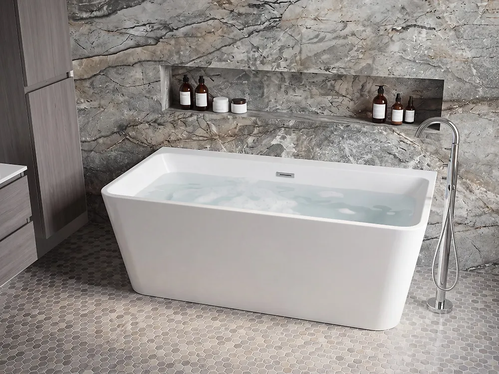 Back to Wall Bathtub HASSEL 1700 x 800 mm White_1173763
