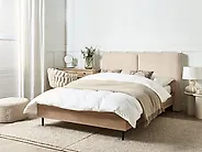 Bett mit Lattenrost Bouclé IZERNORE 140 x 200 cm Beige_1185346