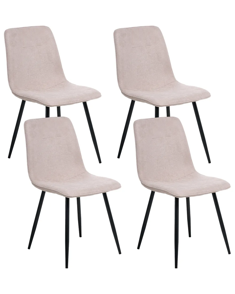 Esszimmerstuhl 4er Set TUSCOLA Stoff Beige