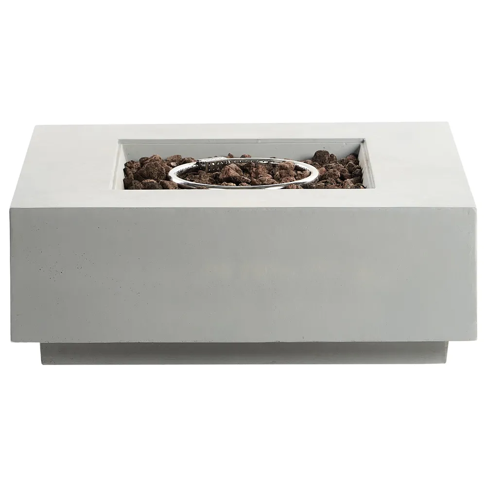 Gas Fire Pit HEKLA Concrete Light Grey_956430
