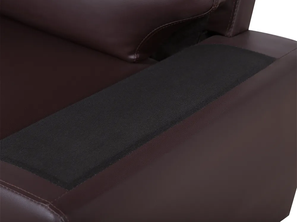 Sofa 3 Seater VOGAR Faux Leather Dark Brown_730020