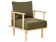 Living Room Set 3 Seater ASKER Boucle Dark Green_932683