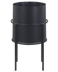 Blumentopf mit Beinen MILEA 16 cm Metall Schwarz_804715