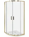 Duschkabine JUKATAN 90 x 90 x 185 cm Gold