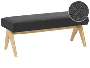 Upholstered Bench TAMRE Boucle Black/ Light Brown_985194