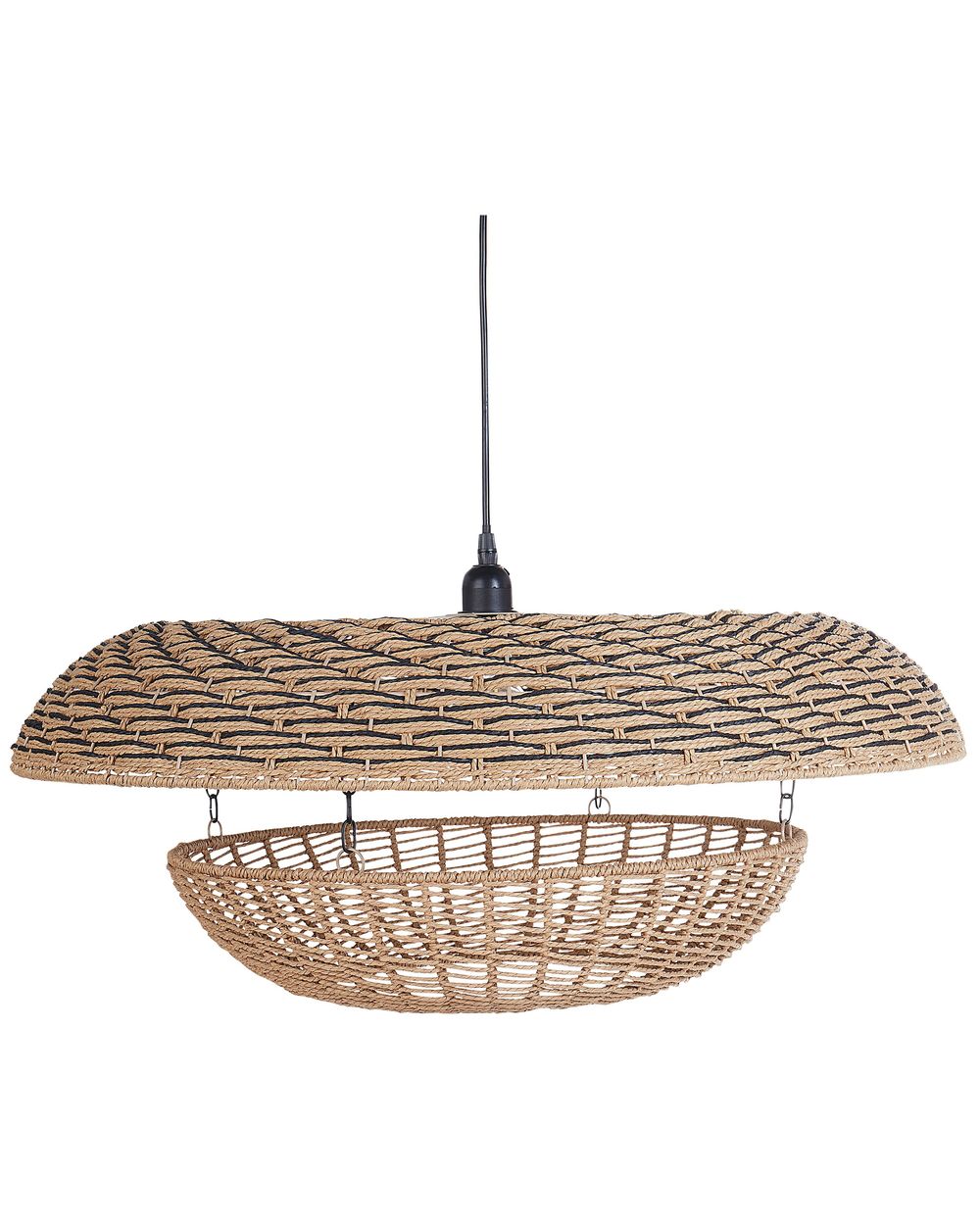 Pendant Lamp KIDEPO Paper Rope Brown