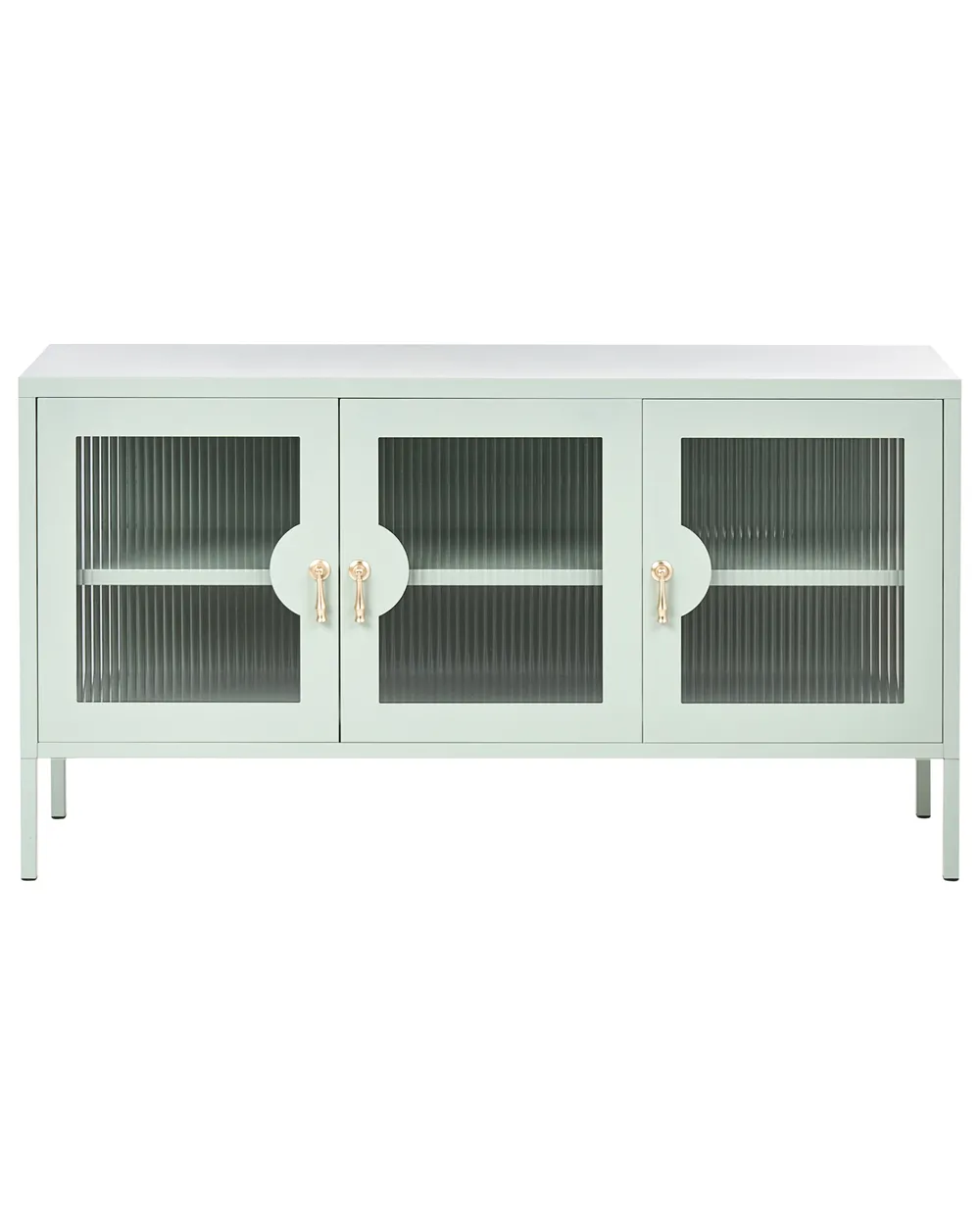 3 Door Sideboard GLEORA Metal Mint Green_1046394