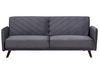 Schlafsofa 3-Sitzer SENJA Samtstoff Grau