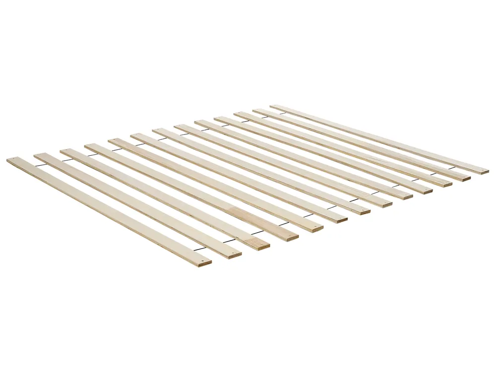 Bett mit LED Rattan VARZY 160 x 200 cm Braun_942229