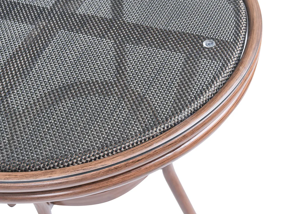Outdoor Bistrotisch RIFREDDO 70 cm 70 cm Sicherheitsglas Grau_1062337