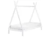 Kids Bed Teepee Pine Wood DEVAY 90 x 200 cm (EU Single) White