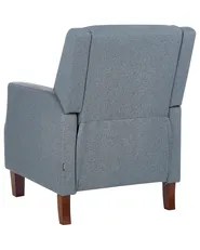 Recliner Chair EGERSUND with Footrest Fabric Dark Blue_896463