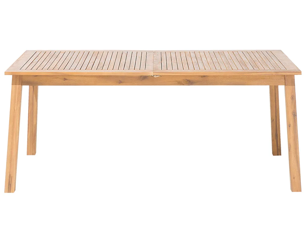 Ausziehbarer Gartentisch CESANA 180/240 cm 100 cm Akazienholz Hellbraun_691145