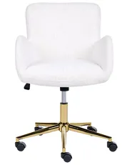 Desk Chair MISORELA Chenille Off-White_1092265