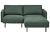 Corner Sofa BREDA Fabric Green Left Hand