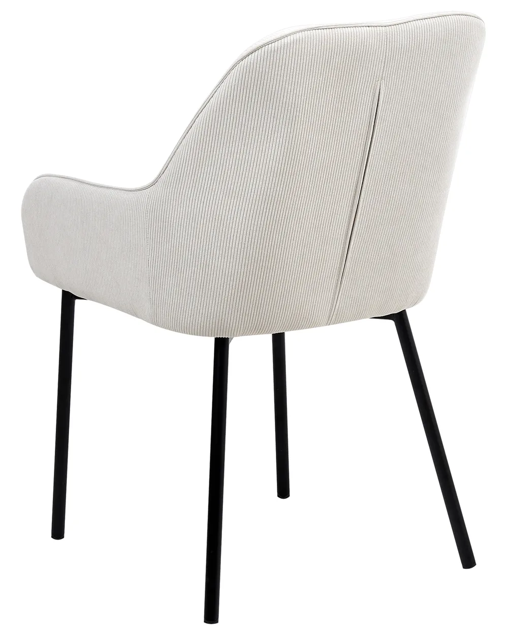 Set of 2 Dining Chairs LOVERNA Corduroy Off-White_963148