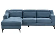 Ecksofa 4-Sitzer GLOSLI Chenillegewebe Blau rechtsseitig_915425