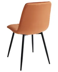 Set of 4 Dining Chairs POWELL Velvet Orange_966748